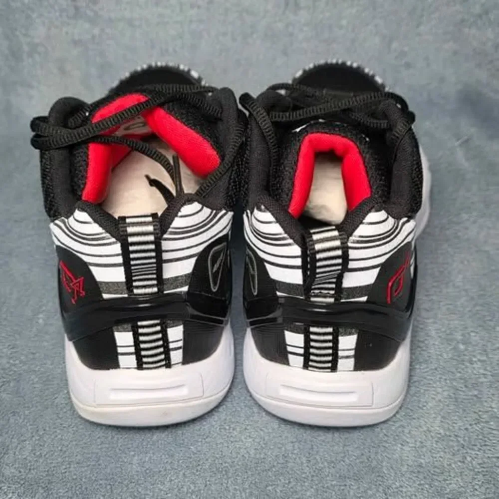 Q4 White Streak 495 LO SP Black/White Basketball Shoes Mens Size 10.5